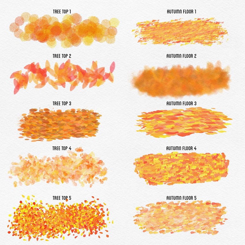 80个秋季主题图案纹理Procreate笔刷 笔刷资源 第7张