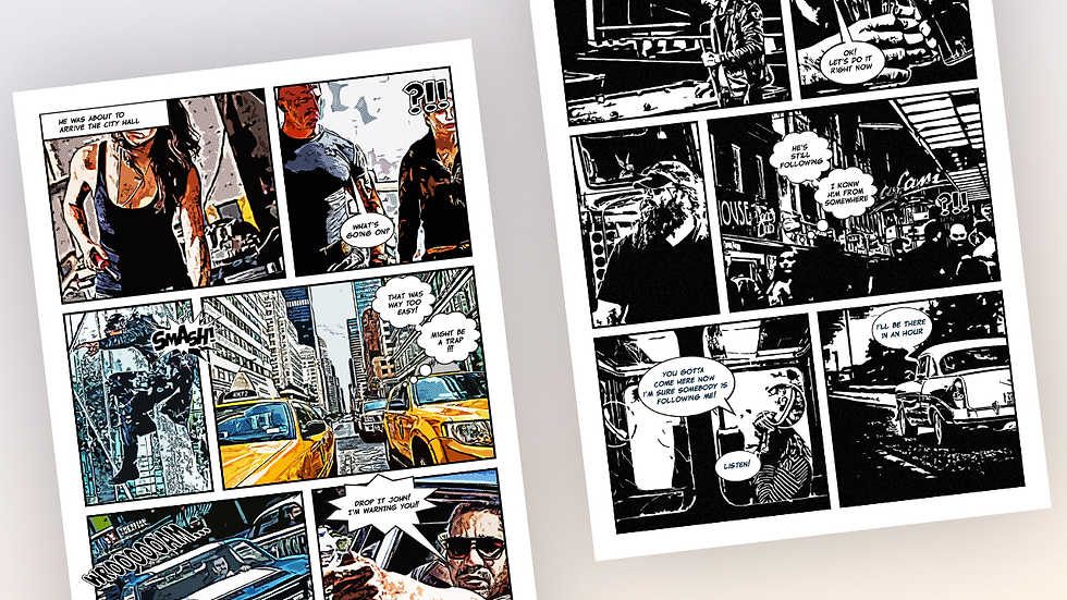 美式黑白彩色漫画漫画书创作者漫画排版框PSD样机模板 Comic Book Creator Bundle 样机素材 第2张
