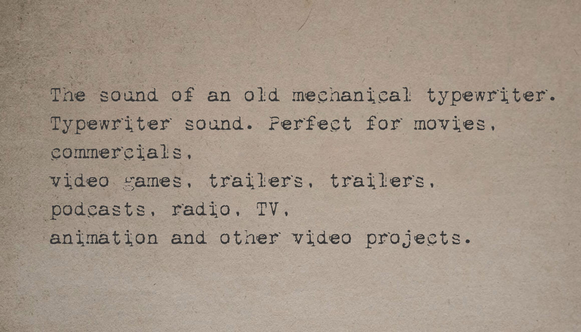 8种旧机械键盘打字机音效合集适用电影广告游戏项目 Mechanical Typewriter . 第2张