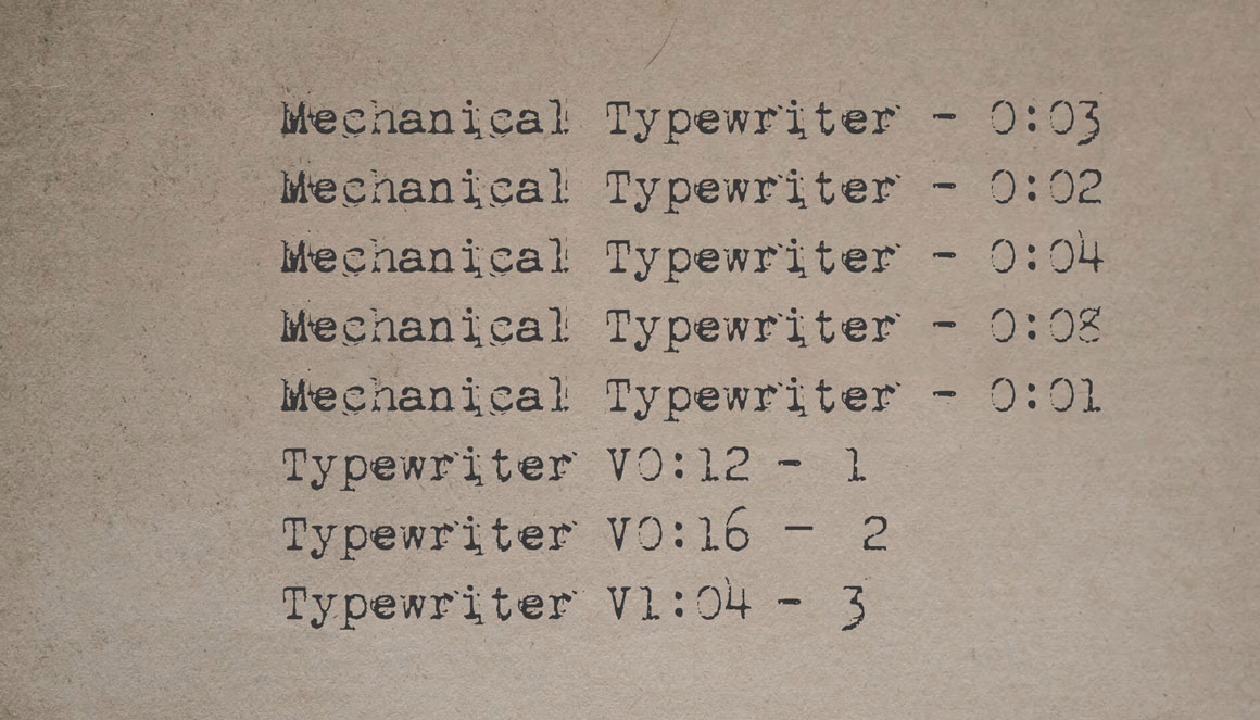8种旧机械键盘打字机音效合集适用电影广告游戏项目 Mechanical Typewriter . 第5张
