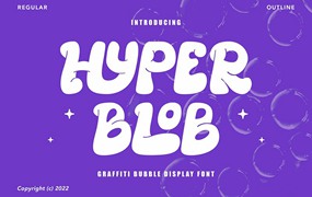 Hyper Blob气泡涂鸦英文字体