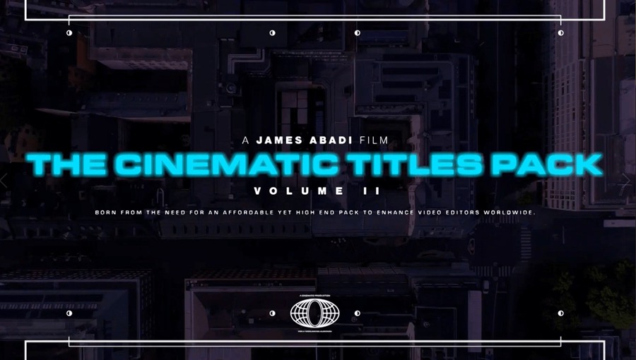 James Abadi 高质量专业创意电影场景边框图标标题PNG素材+PR模板+PSD模板素材包 The Cinematic Title Pack V2 图片素材 第2张
