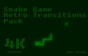 复古贪吃蛇游戏转场过渡包视频素材 Snake Game Retro Transitions Pack
