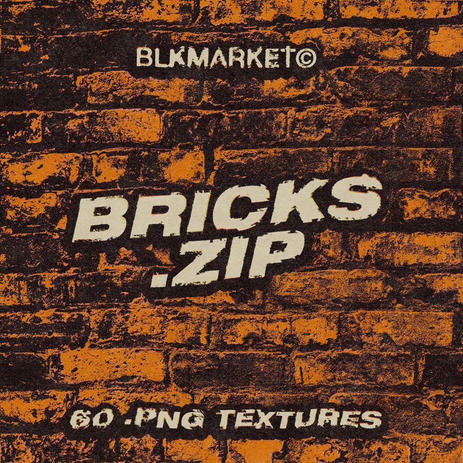 多种城市风格砖头砖墙背景PNG纹理贴图素材包 Bricks Blkmarket 图片素材 第1张