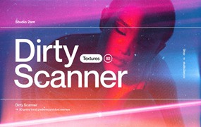 新潮高分辨率污垢颗粒感脏扫描器调色渐变叠加层图片素材 Studio2am Dirty Scanner