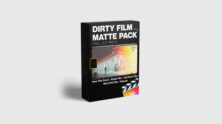 FCPX插件：复古柯达8mm胶片烧伤颗粒灰尘穿孔电影哑光包 Dirty Film Matte Pack (Super 8mm) – Final Cut Pro 插件预设 第1张