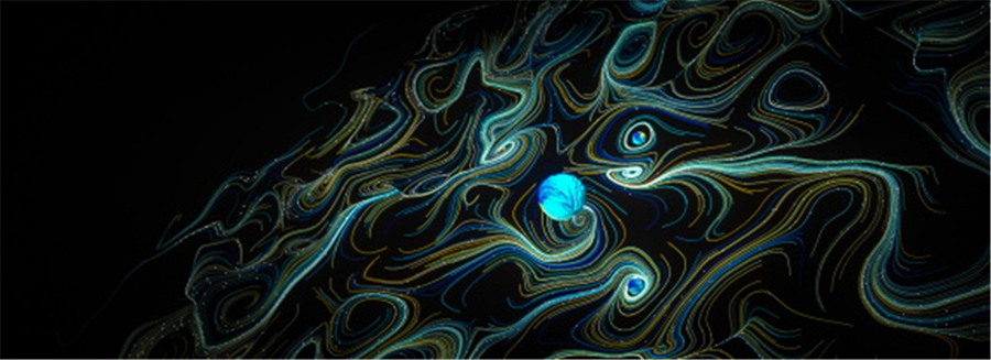 13款抽象炫酷未来宇宙星球波浪曲线背景图片PS素材 Line Universe Background . 第6张