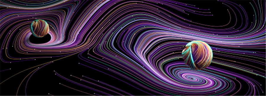 13款抽象炫酷未来宇宙星球波浪曲线背景图片PS素材 Line Universe Background . 第11张