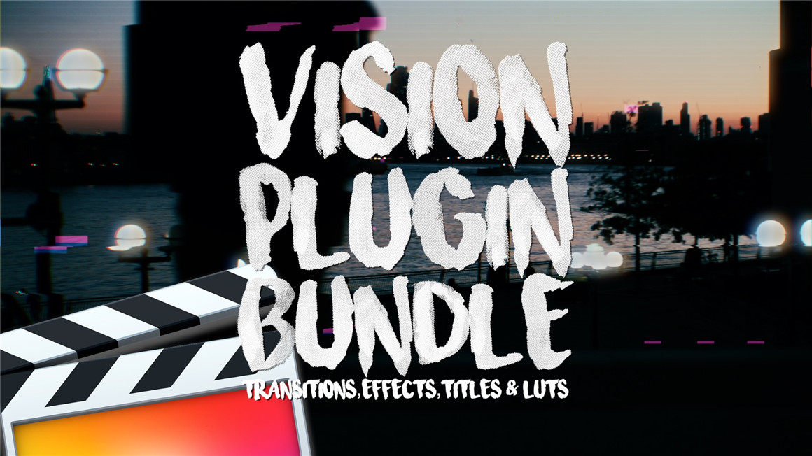 FCPX插件：油管大神Vlog标题效果光效转场过渡插件包 Vision Plugin Bundle . 第1张