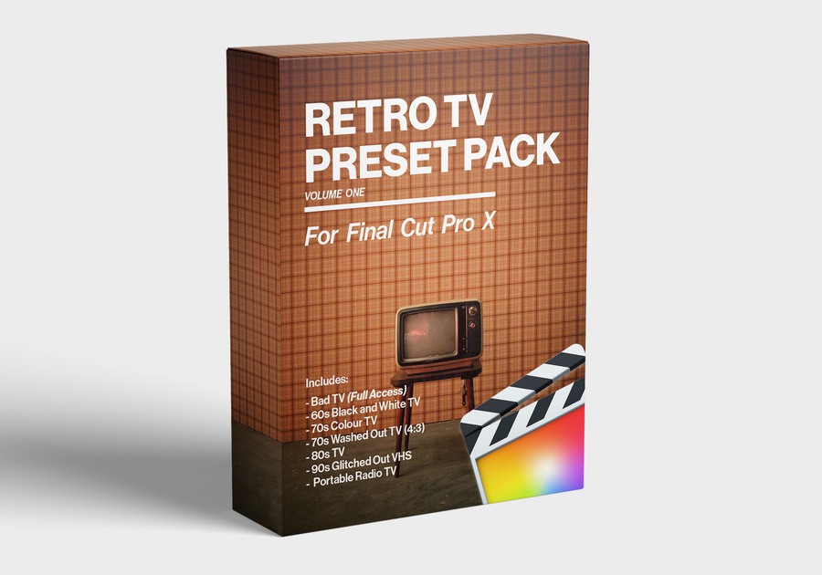 FCPX插件：80年代复古电视效果 Retro TV Plug In – Final Cut Pro 插件预设 第1张