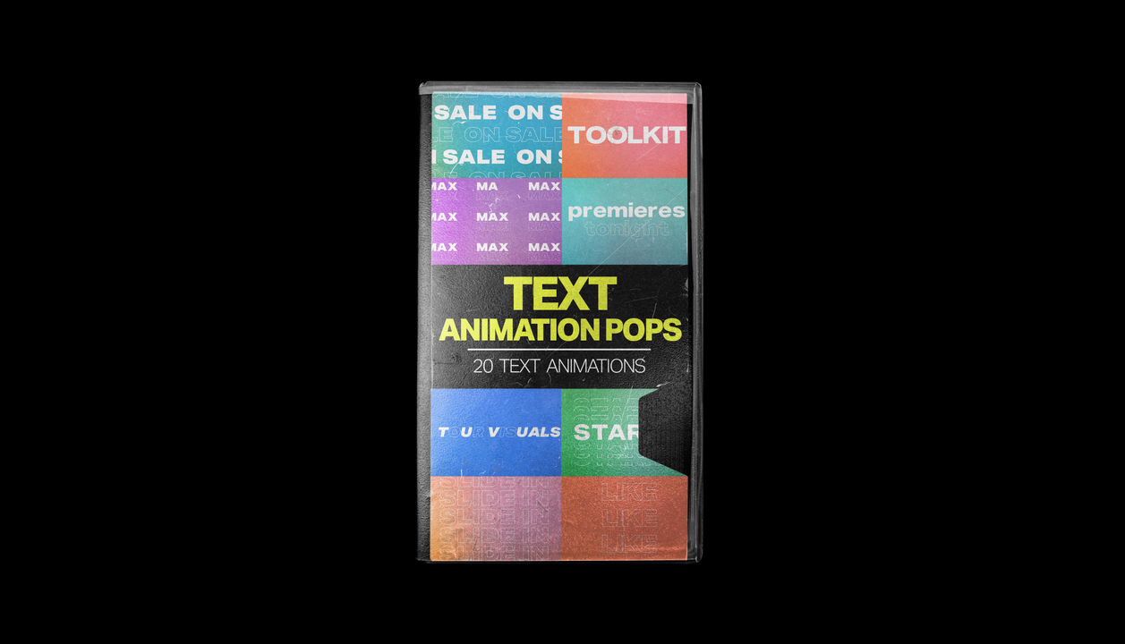 粗体风格专业级商业音乐视频动画文本标题AE+PR模板 Tropic Colour ANIMATED TEXT POPS 插件预设 第1张