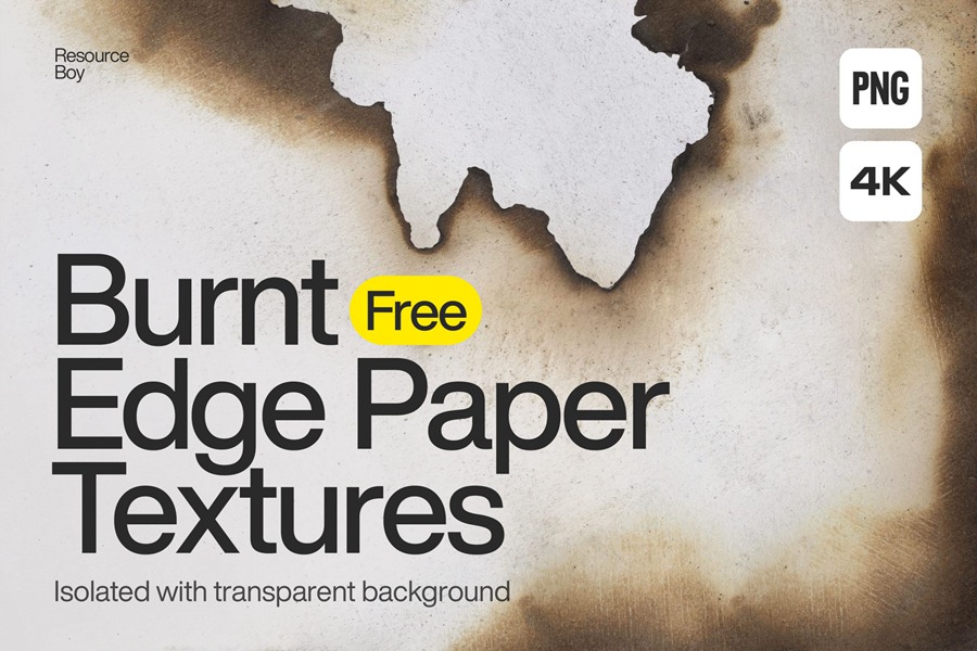 100种复古感做旧烧焦边缘纸张纹理 Resource Boy – Burnt Edge Paper Textures 图片素材 第6张