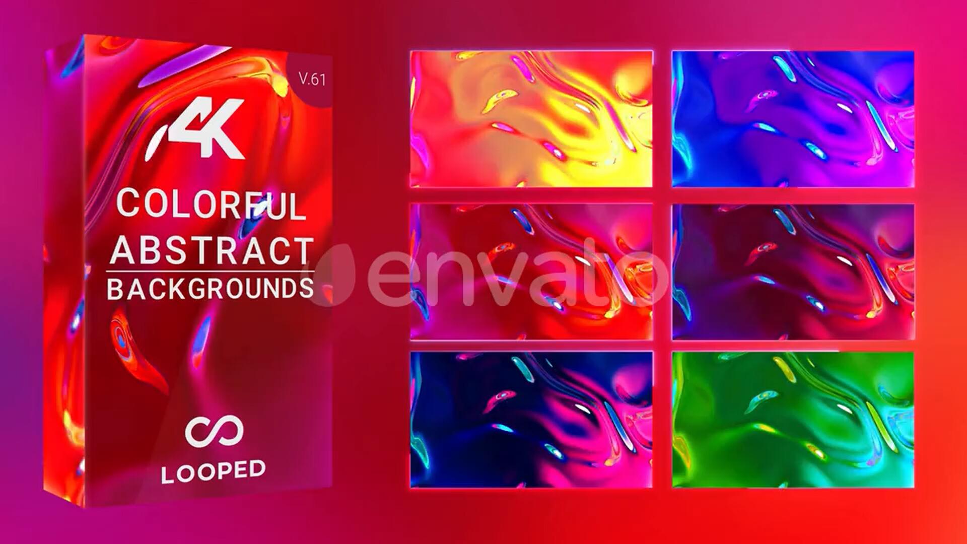 视频素材：彩色抽象美学艺术模糊液体渐变波浪视频素材包 . 第1张
