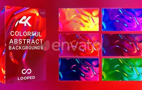 视频素材：彩色抽象美学艺术模糊液体渐变波浪视频素材包