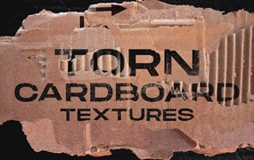 新潮做旧划痕纸壳撕纸纸板纹理贴图PNG素材 Visual Fear Torn cardboard textures