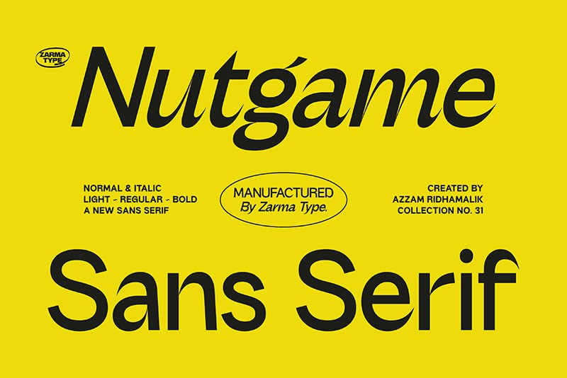 Nutgame现代英文无衬线字体完整版 APP UI 第1张