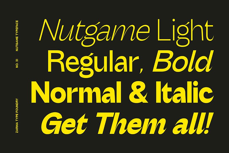 Nutgame现代英文无衬线字体完整版 APP UI 第5张