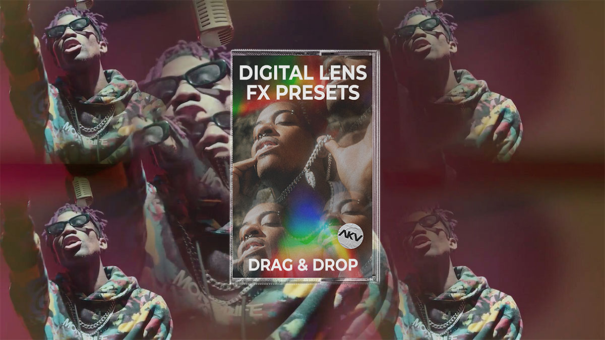 PR预设：新潮嘻哈风格线性万花筒鱼眼棱镜雾霾滤镜效果预设 AKV Studios – Digital Lens FX Presets 插件预设 第1张