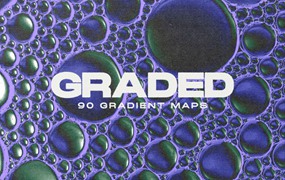 高质量酸性艺术小众独特抽象渐变PS贴图素材合辑 GRADED - 90 Gradient Maps