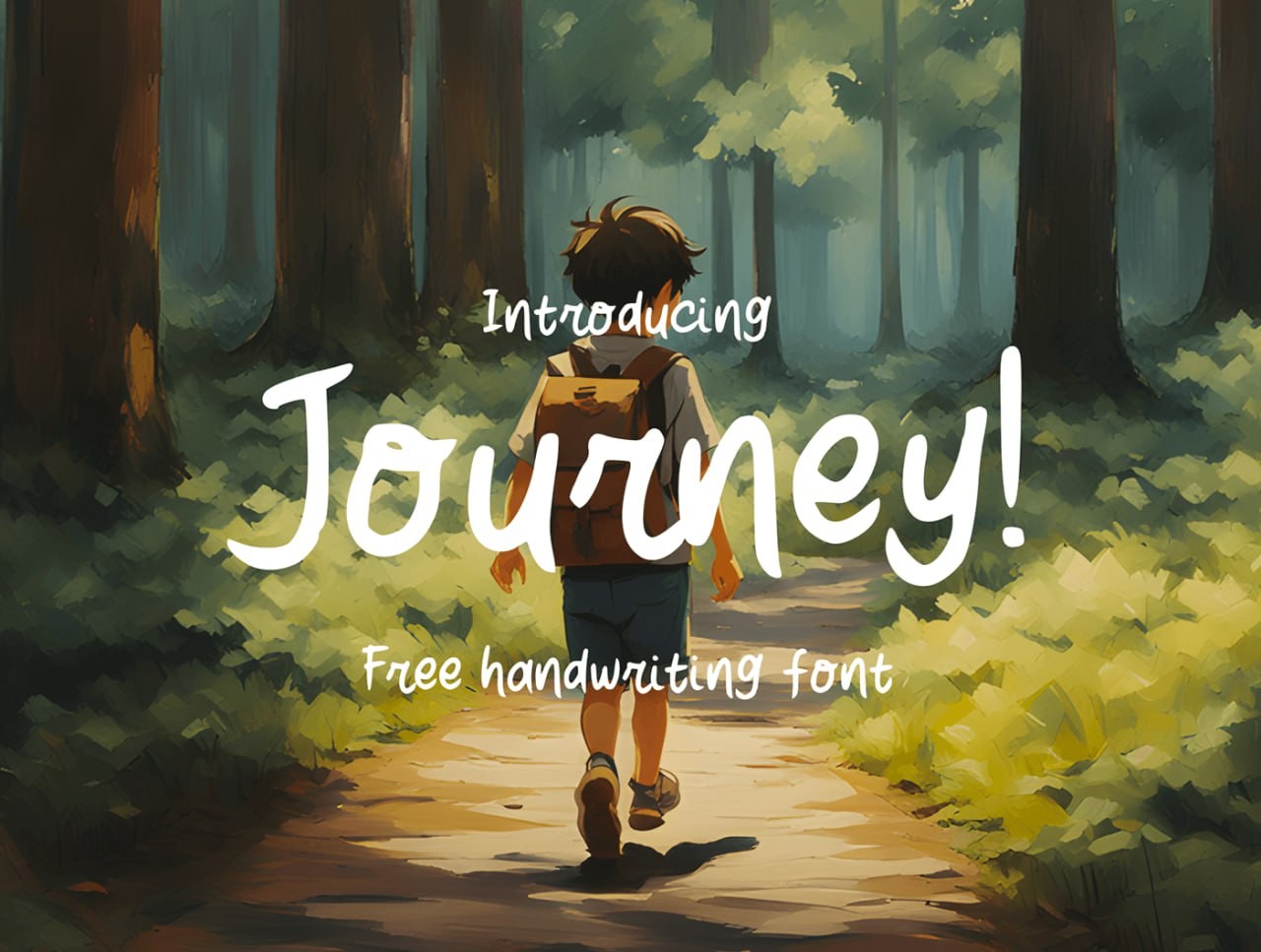 Journey可商用手写英文字体 设计素材 第1张