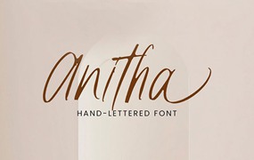 Anitha书写风格的英文字体