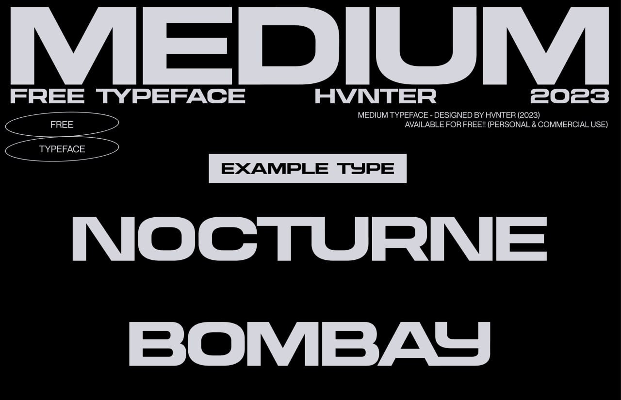 Medium可商用无衬线英文字体 设计素材 第1张