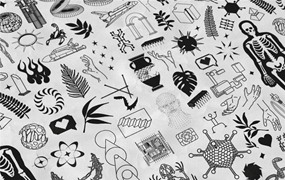 100个酸性时尚潮流艺术几何Logo图形AI矢量设计素材 Studio Innate Elements 004