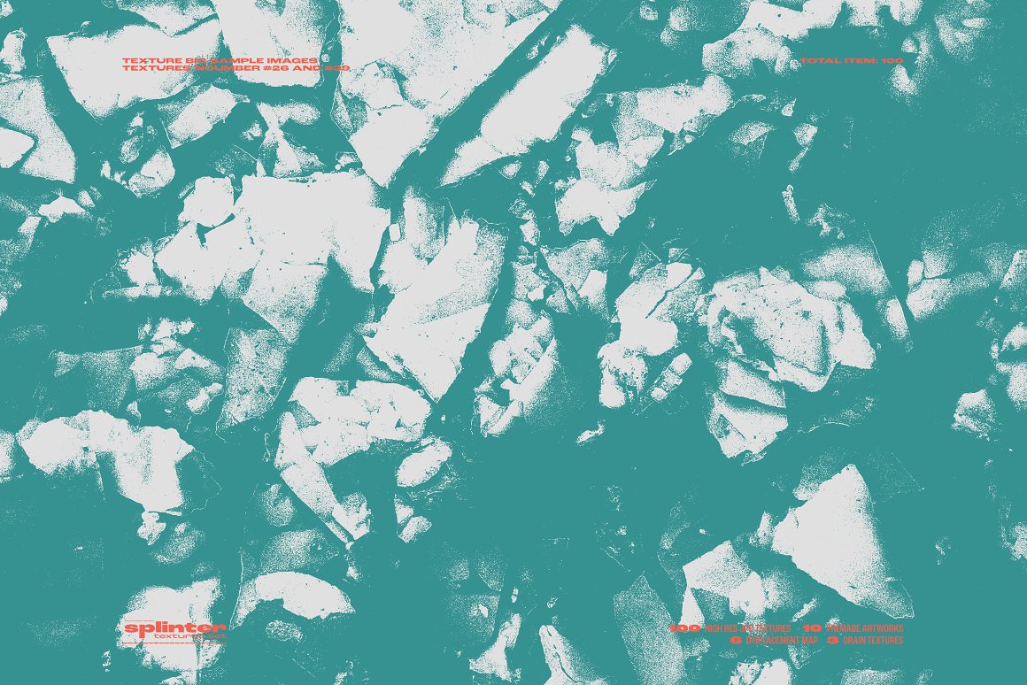 100+高分辨率破碎碎片艺术置换贴图JPG纹理排版背景包 Splinter by nicholasasmita 图片素材 第7张