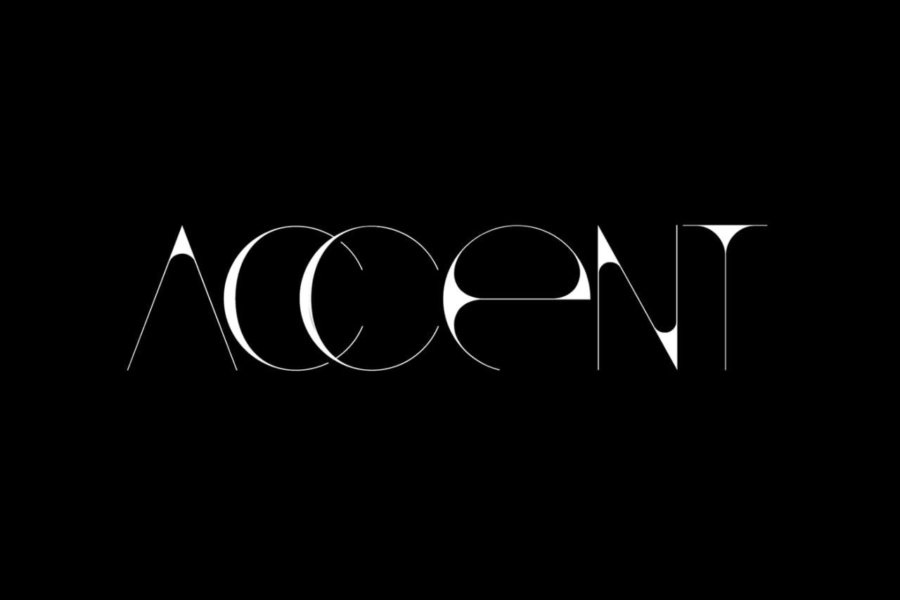 Accent时尚线性风格英文字体，免费可商用 设计素材 第1张