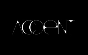 Accent时尚线性风格英文字体，免费可商用