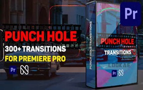 PR预设：350多个复古胶片打孔划痕故电影过渡预设 Punch Hole Transitions