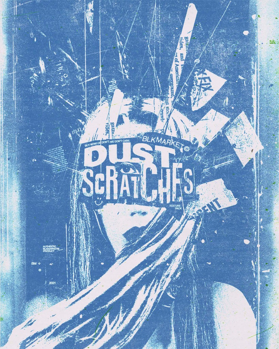 120多种高分辨率灰尘肮脏粗糙损划痕纹理叠加素材 Blkmarket – Dust & Scratches 图片素材 第1张