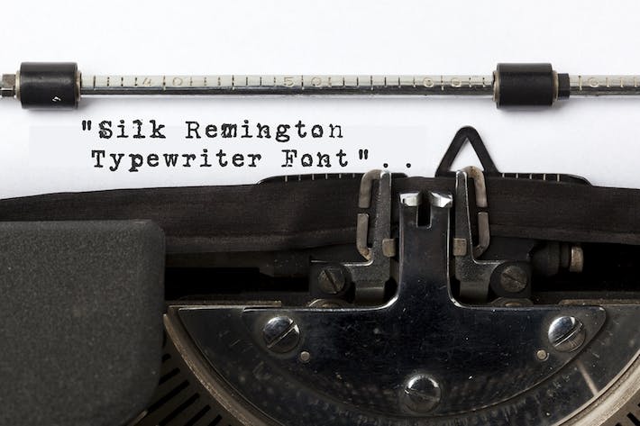 复古机器打印机油墨打印粗糙质感英文字体 Silk Remington font 设计素材 第1张