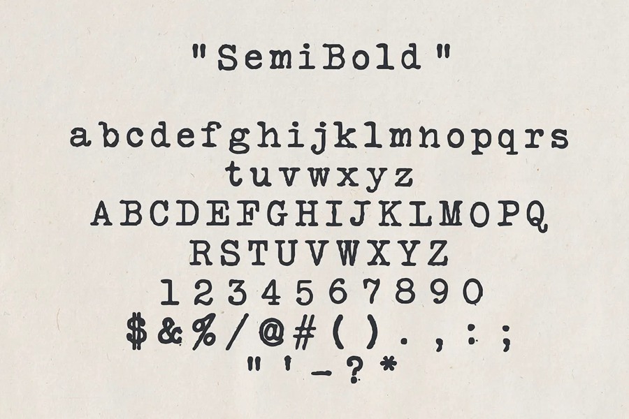 复古机器打印机油墨打印粗糙质感英文字体 Silk Remington font 设计素材 第2张
