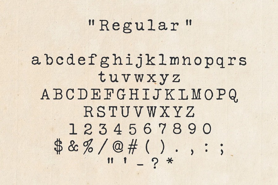 复古机器打印机油墨打印粗糙质感英文字体 Silk Remington font 设计素材 第9张