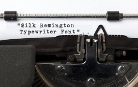 复古机器打印机油墨打印粗糙质感英文字体 Silk Remington font