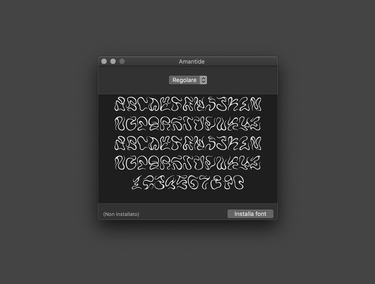 Amantide抽象形状英文字体 设计素材 第2张