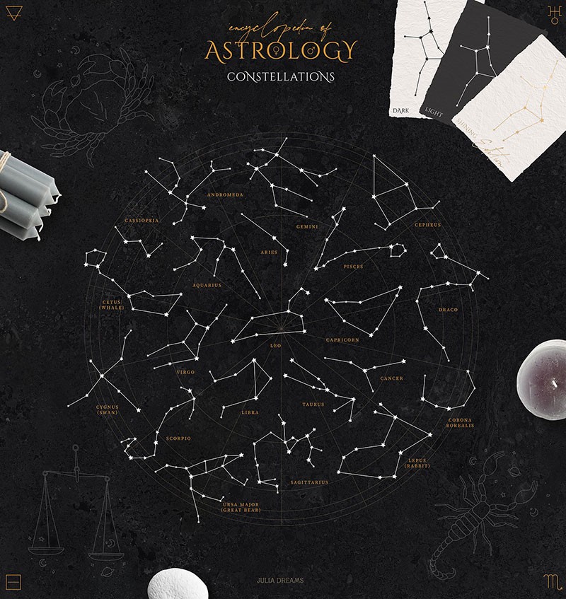 200+占星术的百科全书矢量素材，AI PNG格式 图片素材 第11张