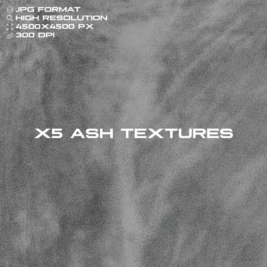 GFXDATABASE 高分辨率灰烬抽象灰灰色纹理贴图素材 X5 Ash Textures 图片素材 第1张