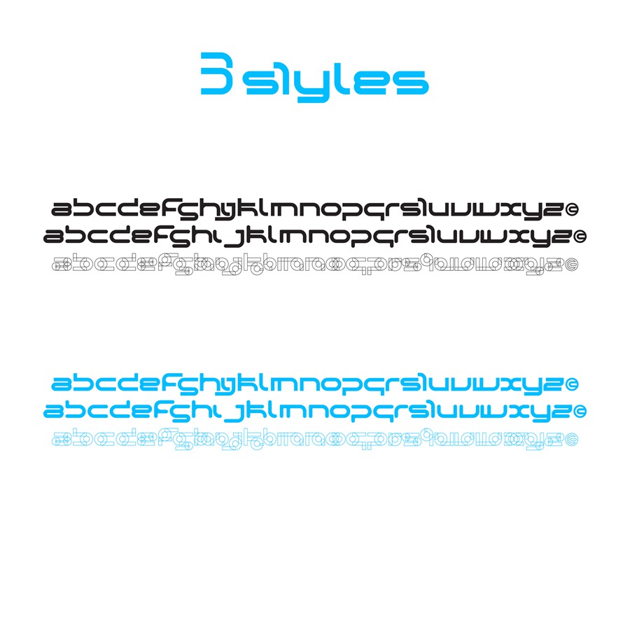 HVNTER – Y2K风格英文字体 OXCYDE 设计素材 第3张