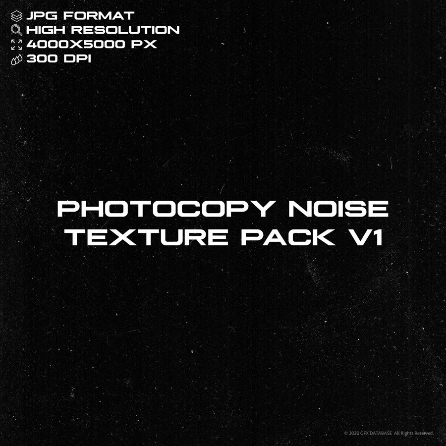 GFXDATABASE 15张独特影印灰尘噪点杂色背景纹理 X15 Photocopy Noise Texture Pack V1 图片素材 第1张