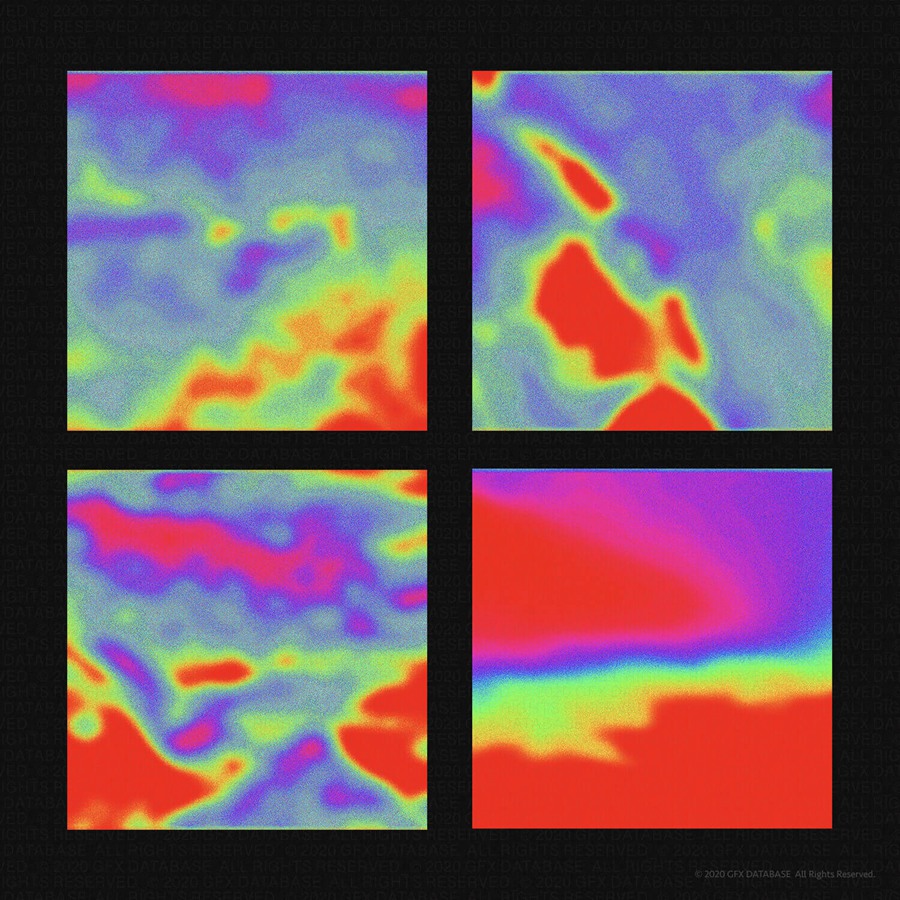 GFXDATABASE 独特高分辨率抽象热效应纹理 X10 Thermo Texture Pack V1 图片素材 第3张