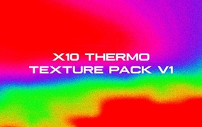 GFXDATABASE 独特高分辨率抽象热效应纹理 X10 Thermo Texture Pack V1