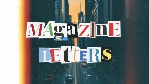 AE模板：200种高质量复古独特杂志剪纸拼贴字母元素包 Magazine Cutout Letters 图片素材 第1张