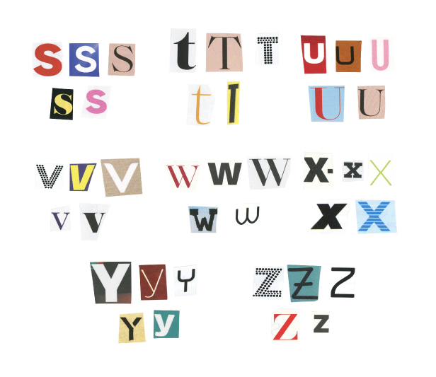 AE模板：200种高质量复古独特杂志剪纸拼贴字母元素包 Magazine Cutout Letters 图片素材 第6张