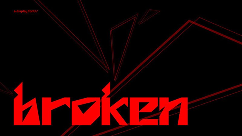 Broken破碎效果英文字体 设计素材 第1张