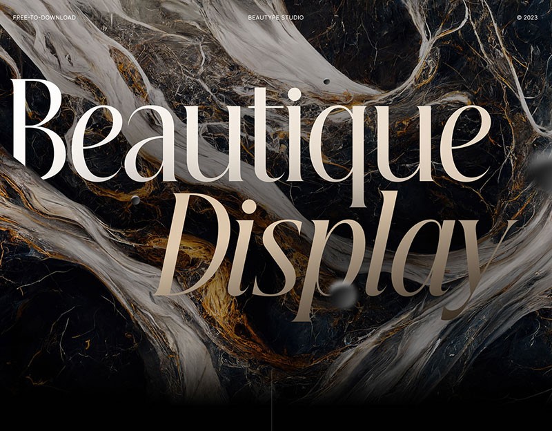 Beautique Display古典英文衬线字体，免费可商用 设计素材 第1张