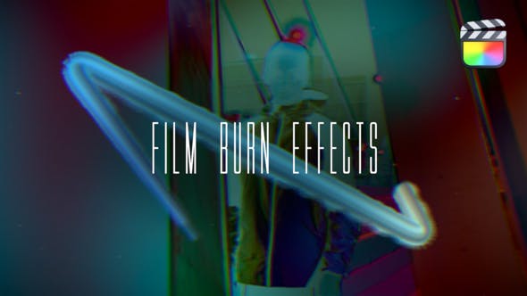 FCPX插件：15个复古胶片刻录老电影故障闪烁效果插件 Film Burn Effects . 第1张