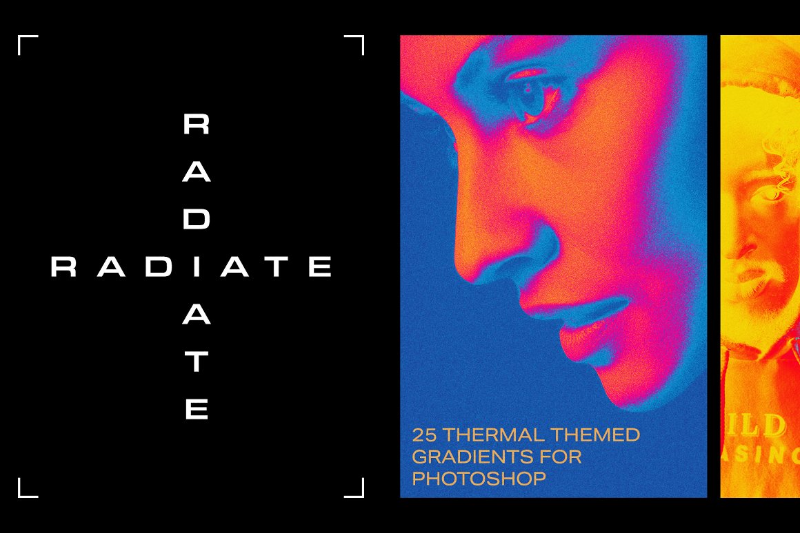 Radiate 25种不同形状热感应Photoshop渐变效果PS渐变预设 插件预设 第1张