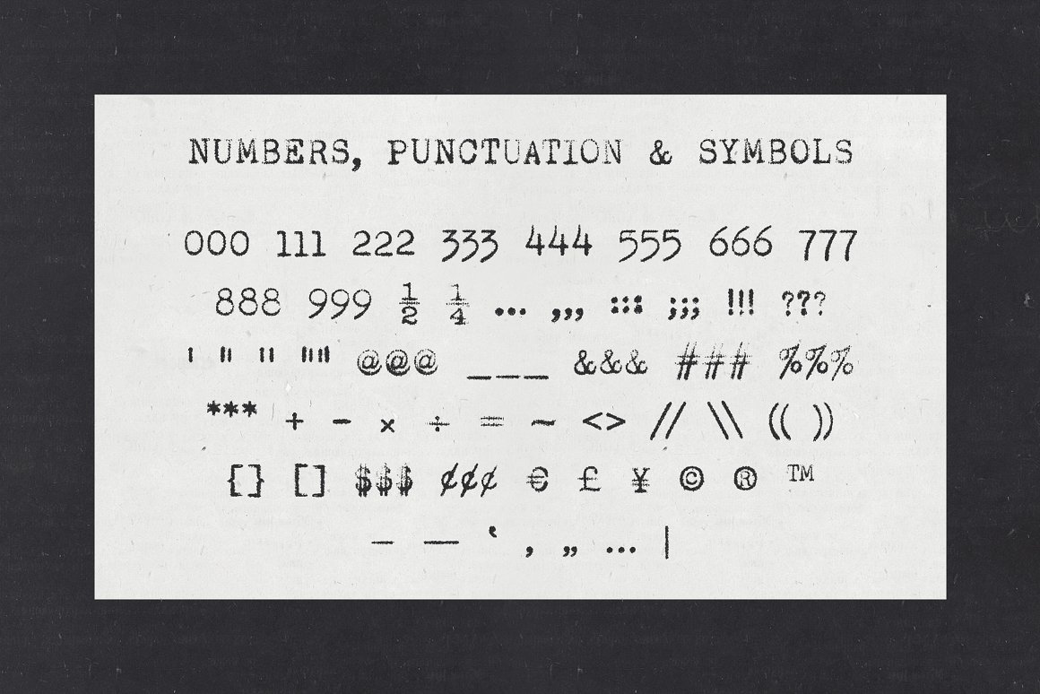 复古做旧喷墨手写打字机效果品牌Logo标题衬线英文字体素材 Corpus Typewriter Font . 第7张